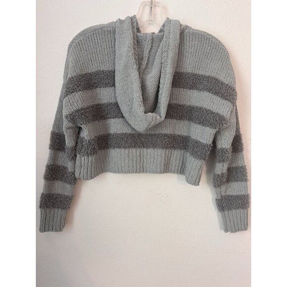 Cupcakes and Cashmere Sweater Women’s Small Crop Green Striped Cropped Y2K 90s - Picture 2 of 16